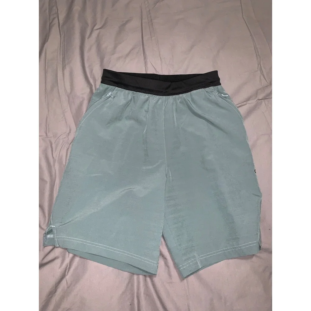 Adidas Aeroready Mens Training Shorts Sage Green Black Waistband Small